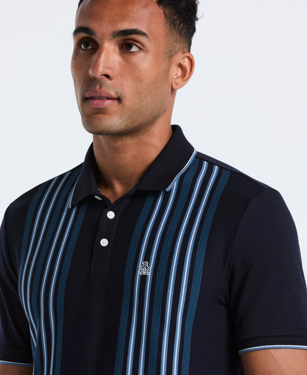 Original Penguin Interlock Vertical Stripe Polo