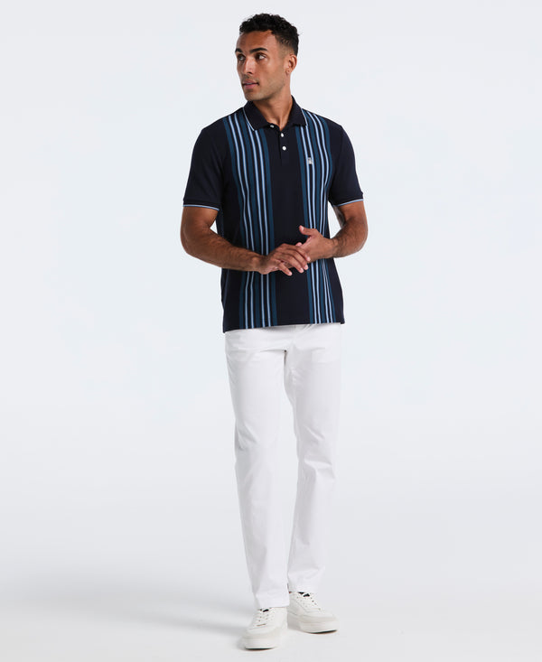 Original Penguin Interlock Vertical Stripe Polo
