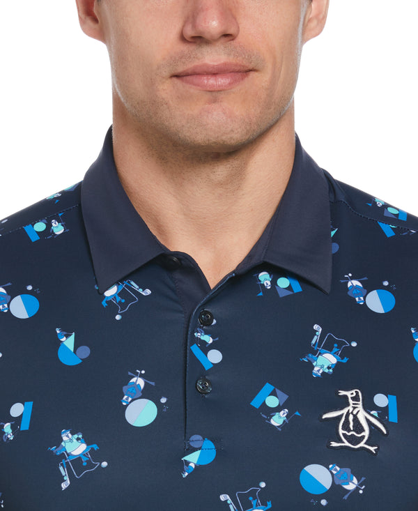Original Penguin Memphis Pete Print Golf Polo