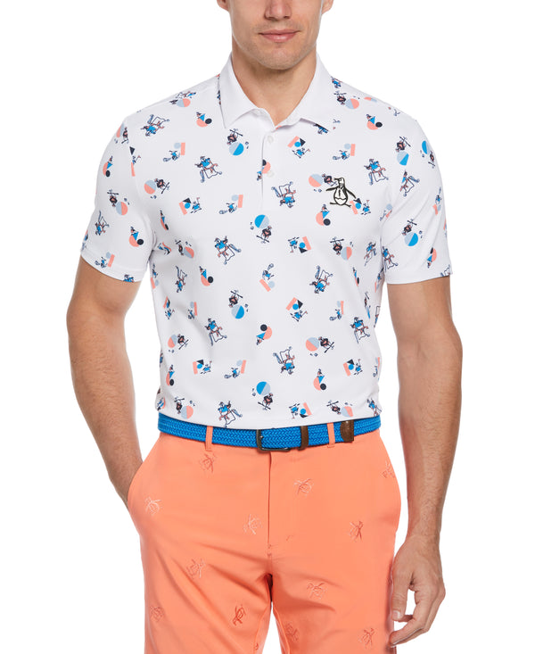 Original Penguin Memphis Pete Print Golf Polo