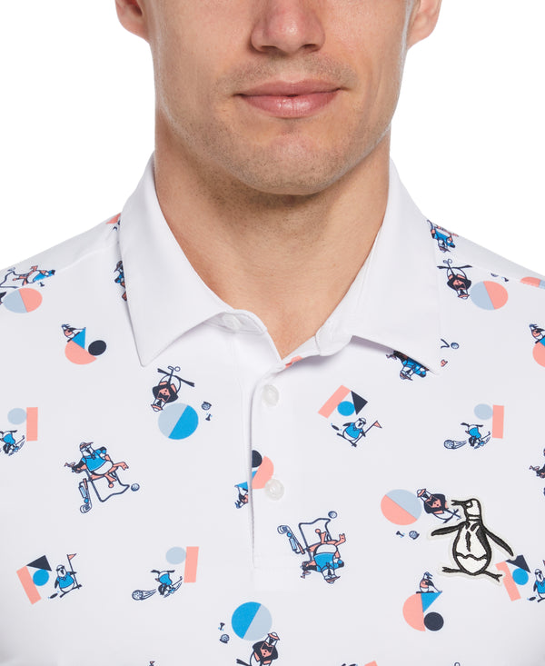 Original Penguin Memphis Pete Print Golf Polo