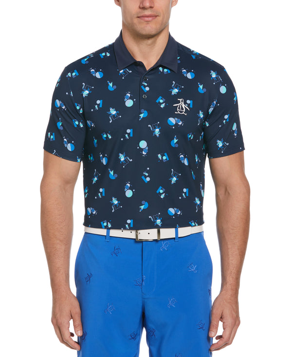 original penguin Memphis Pete Print Golf Polo