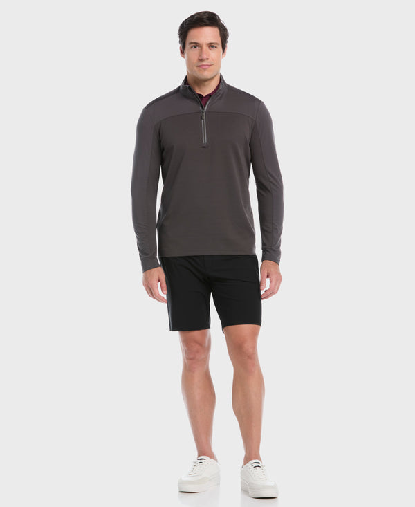 Original Penguin Mixed Media Quarter Zip Pull-Over