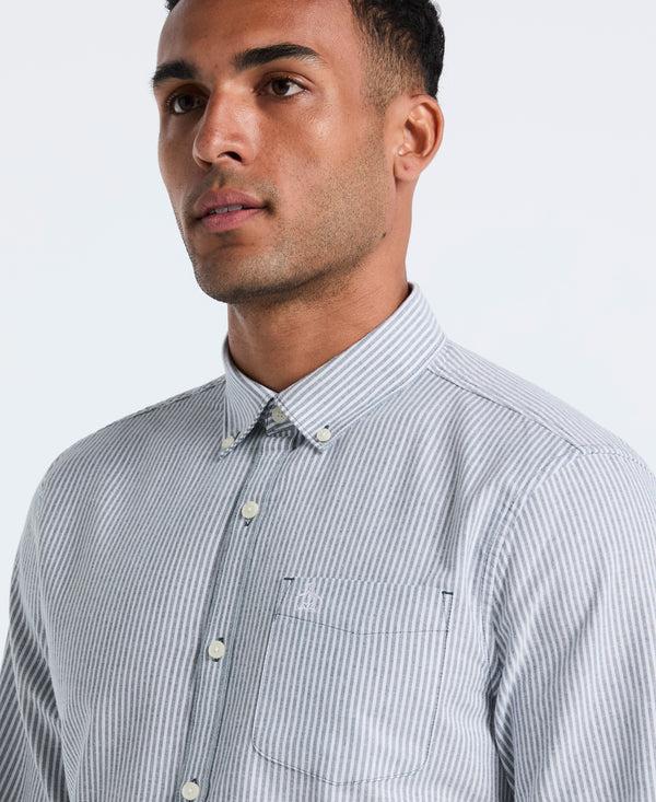 Original Penguin Oxford Long Sleeve Stripe Shirt