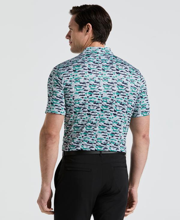 Original Penguin Palm Tree Bunker Print Golf Polo