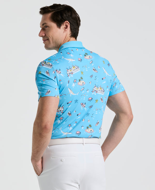 Original Penguin Pete 'N The Boat Print Golf Polo