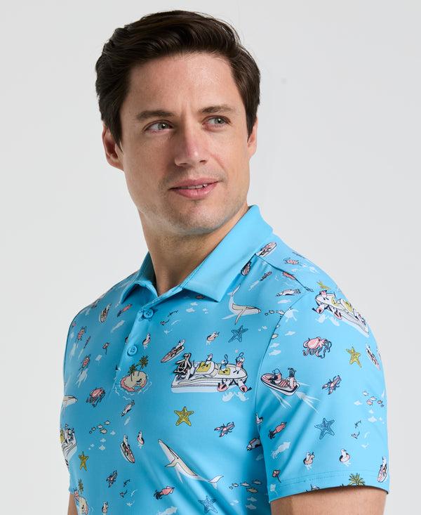 Original Penguin Pete 'N The Boat Print Golf Polo