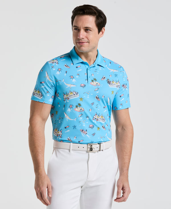 original penguin Pete 'N The Boat Print Golf Polo