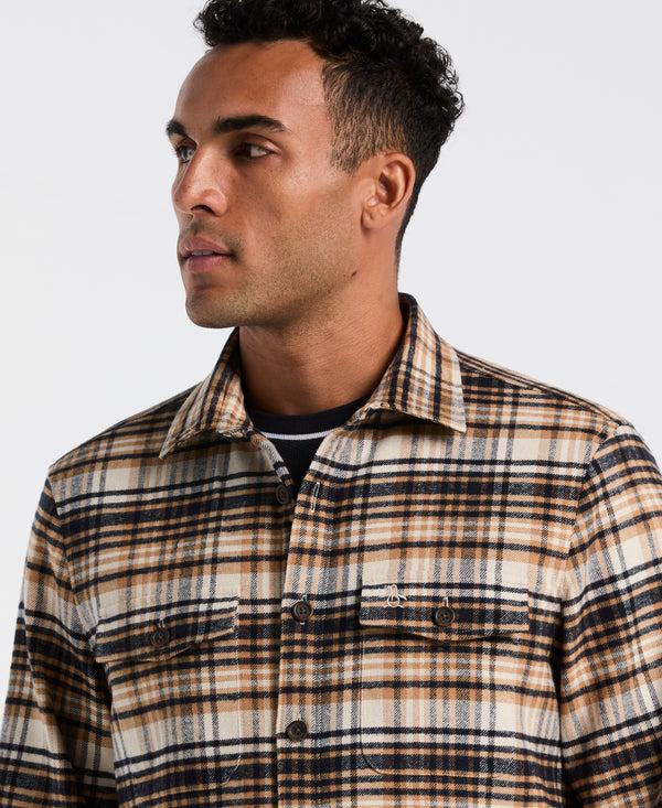 Original Penguin Plaid Flannel Button-Down Jacket