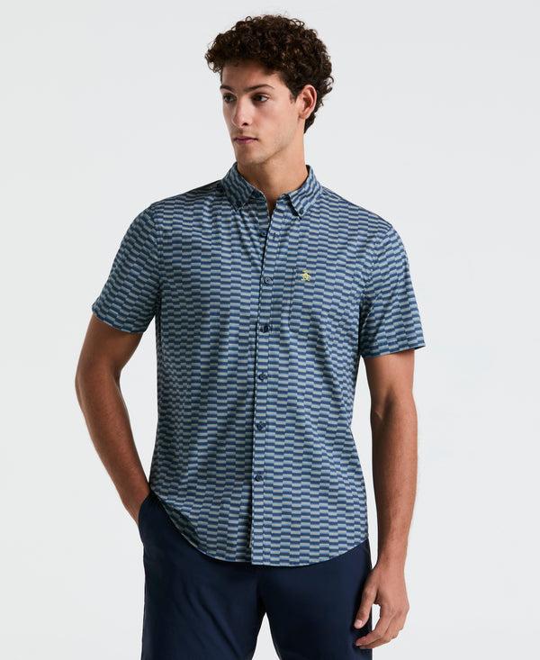 original penguin Poplin Line Geo Pocket Shirt