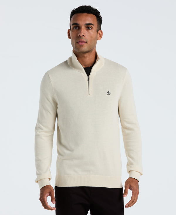 original penguin Quarter Zip Jersey Sweater