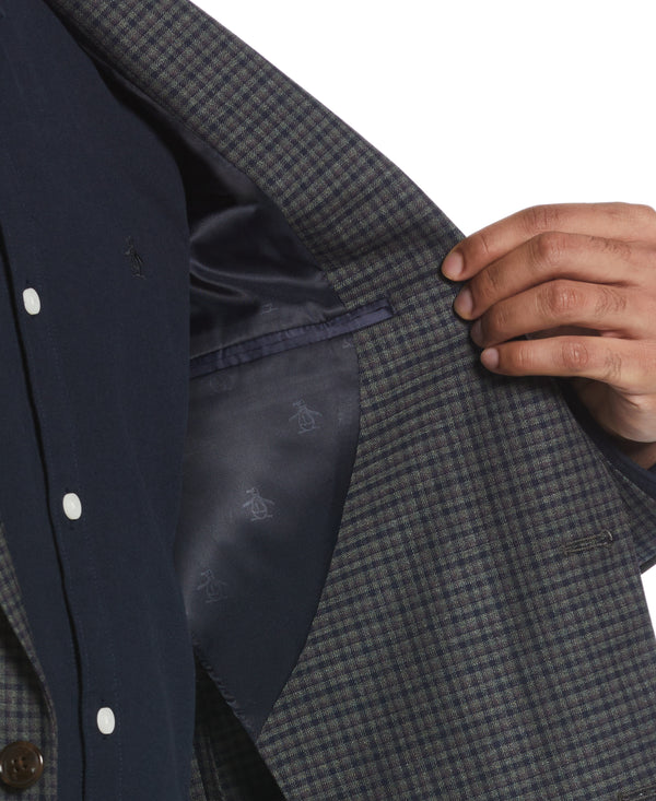 Original Penguin Slim Fit Mini Plaid Sport Coat