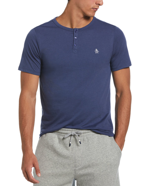 original penguin Solid Henley Tee