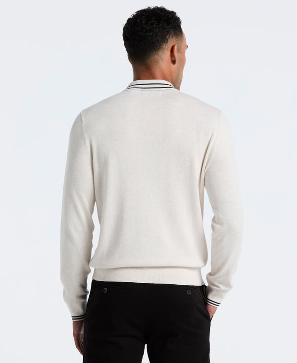 Original Penguin Tipped Quarter Zip Sweater Polo