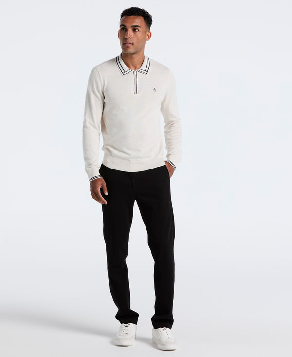 Original Penguin Tipped Quarter Zip Sweater Polo