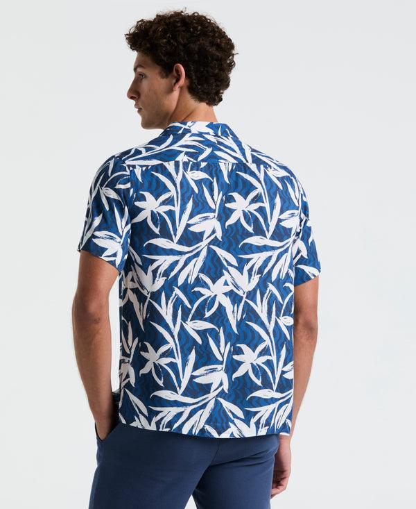 Original Penguin Wave Floral Print Camp Shirt