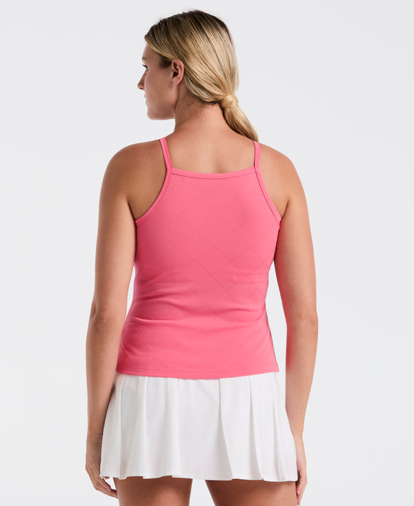 Original Penguin Women's Jacquard Grid Tennis Tank
