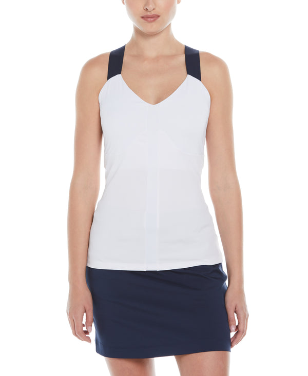 Original Penguin Ribbed Criss Cross Tennis Tank Top