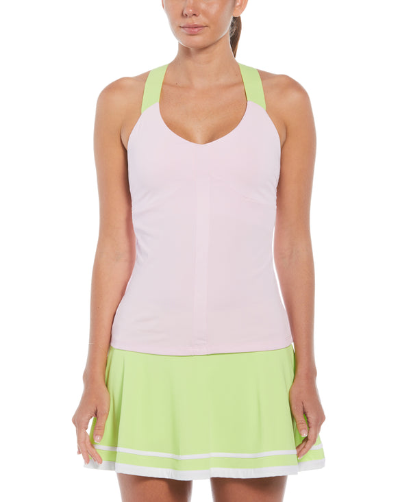 original penguin Ribbed Criss Cross Tennis Tank Top