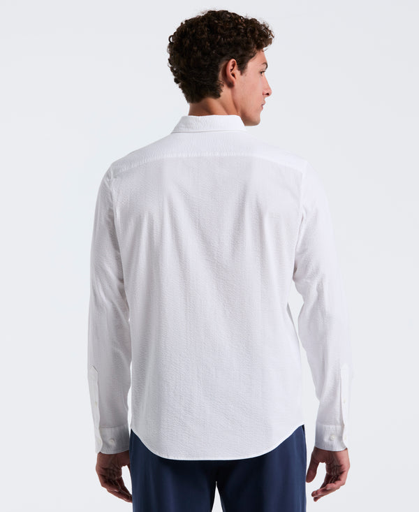 Original Penguin Seersucker Solid Long Sleeve Shirt
