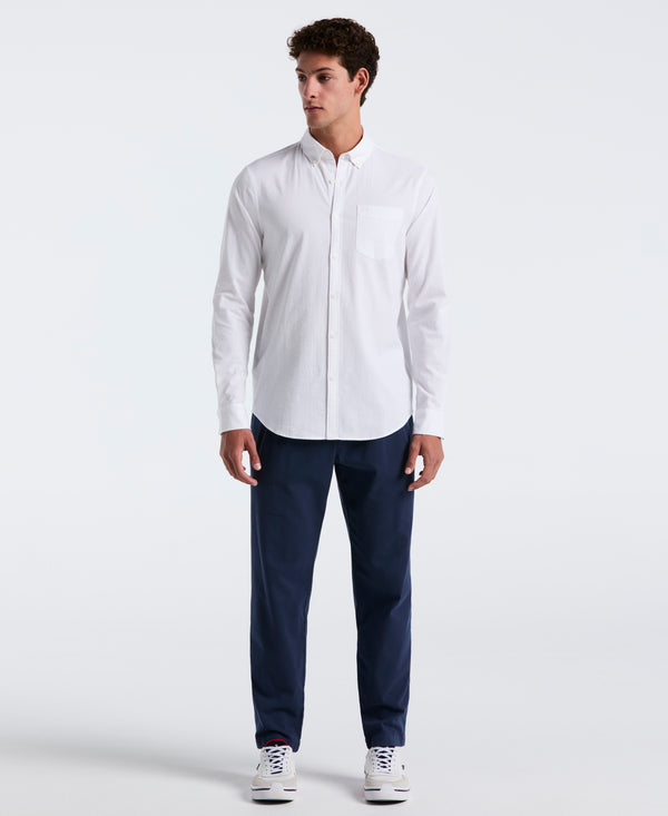 Original Penguin Seersucker Solid Long Sleeve Shirt