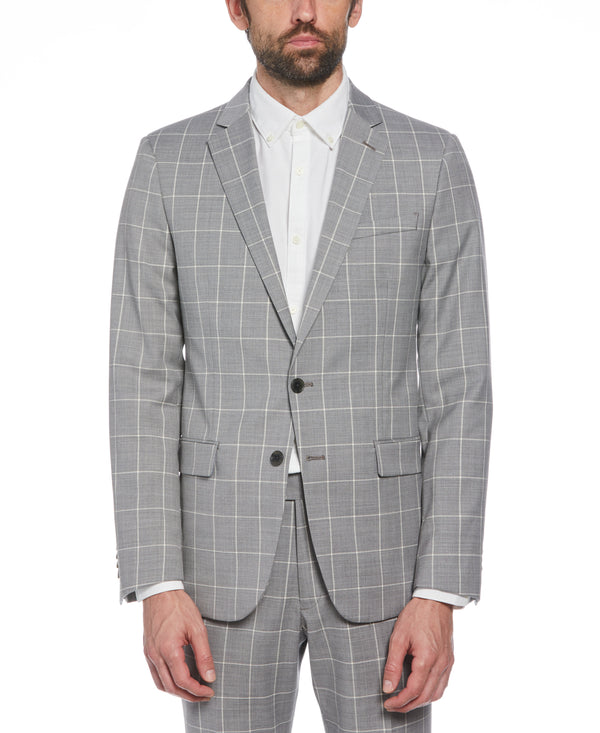 Original Penguin Windowpane Plaid Wool Blend Two Piece Suit
