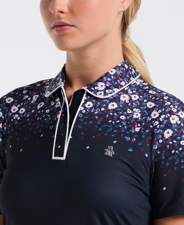 Original Penguin Women's Engineered Zen Floral Golf Polo