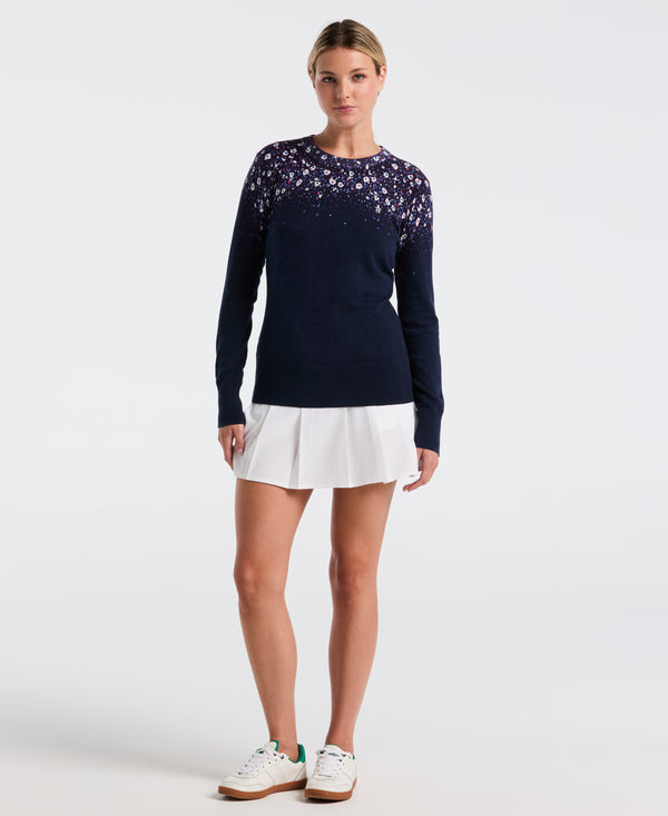 Original Penguin Women's Engineered Zen Floral Sweater