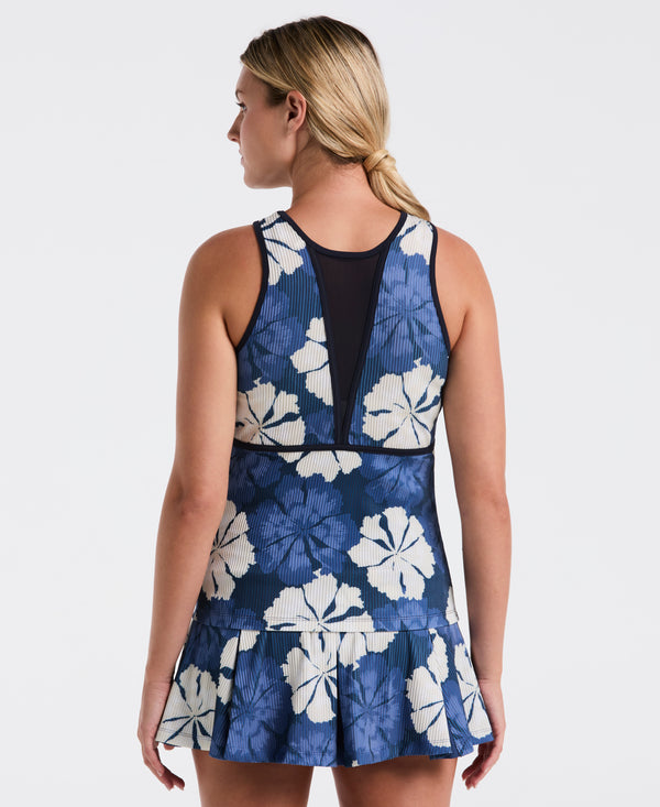 Original Penguin Women's Fuji Floral Ribbed Tennis Tank