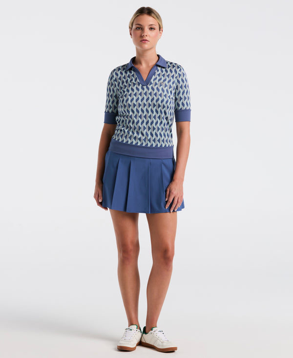 Original Penguin Women's Half Sleeve Geometric Shirt