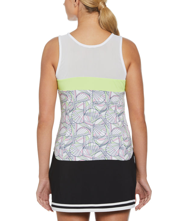 Original Penguin Women's Mesh Block Tennis Tank Top