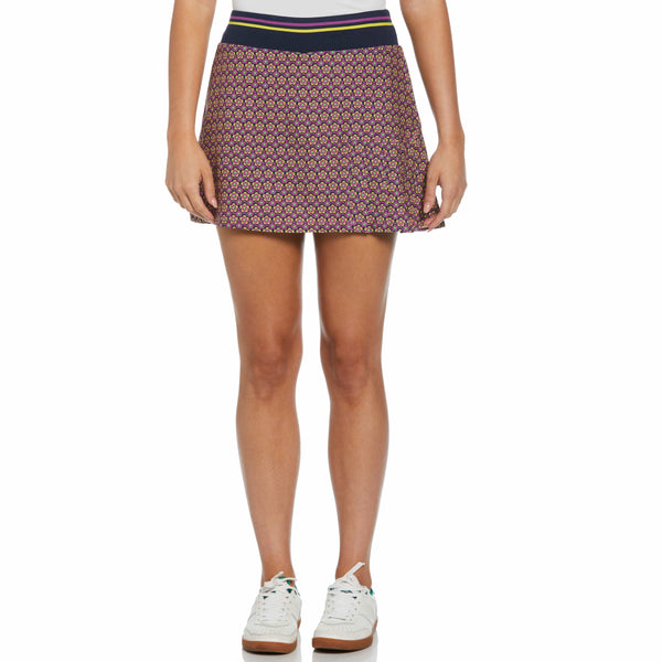 original penguin Women's Printed Engineered Pleated Skort