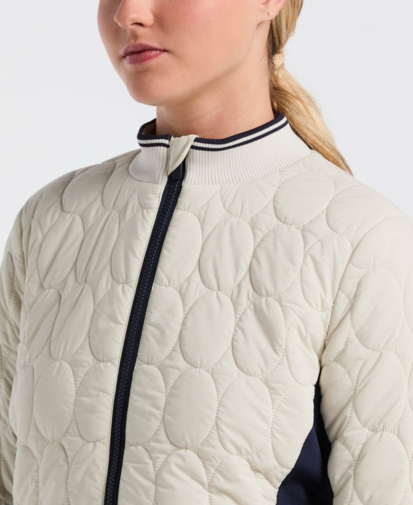 Original Penguin Women's Quilted Tipped Collar Puffer Jacket