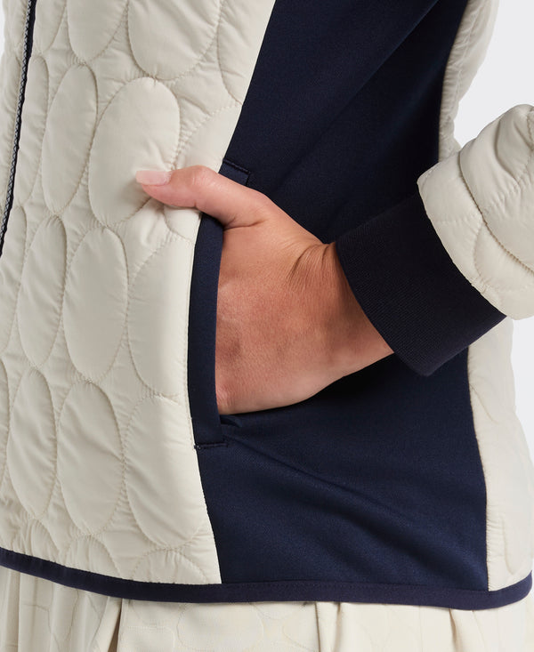 Original Penguin Women's Quilted Tipped Collar Puffer Jacket