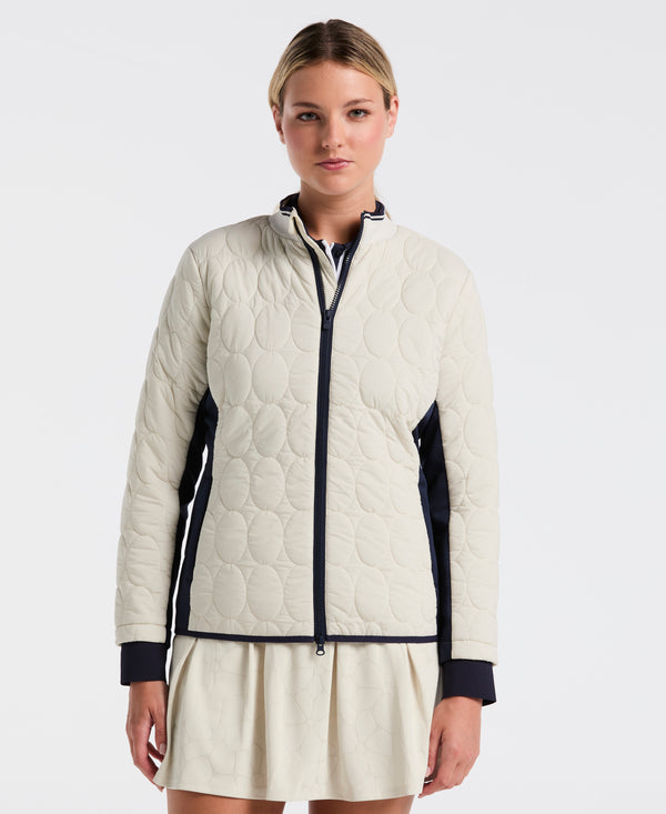 original penguin Women's Quilted Tipped Collar Puffer Jacket