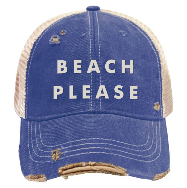 original retro brand Beach Please Snap Back Trucker Cap