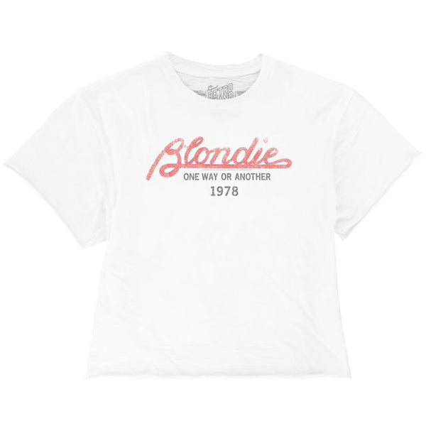 original retro brand Blondie One Way Or Another '78 Cotton Crop Slub Tee