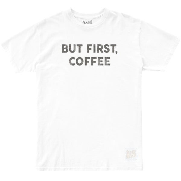 original retro brand But First Coffee 100% Cotton Tee