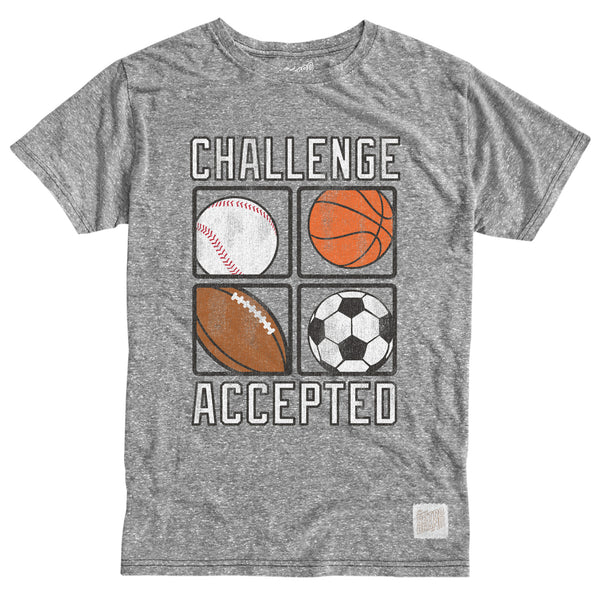 original retro brand Challenge Accepted Youth Tri-Blend Tee