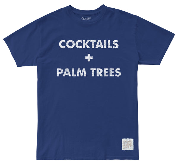 original retro brand Cocktails + Palm Trees 100% Cotton Tee