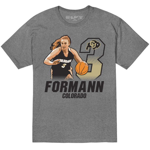 original retro brand Colorado Buffaloes Frida Formann Player Action Tee