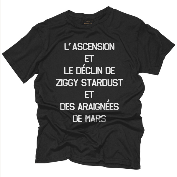 original retro brand David Bowie Ziggy Stardust Black Label Tee