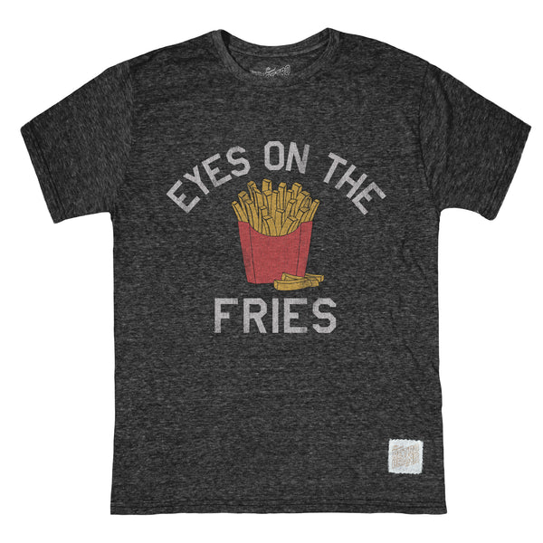 original retro brand Eyes on the Fries Youth Tri-Blend Tee