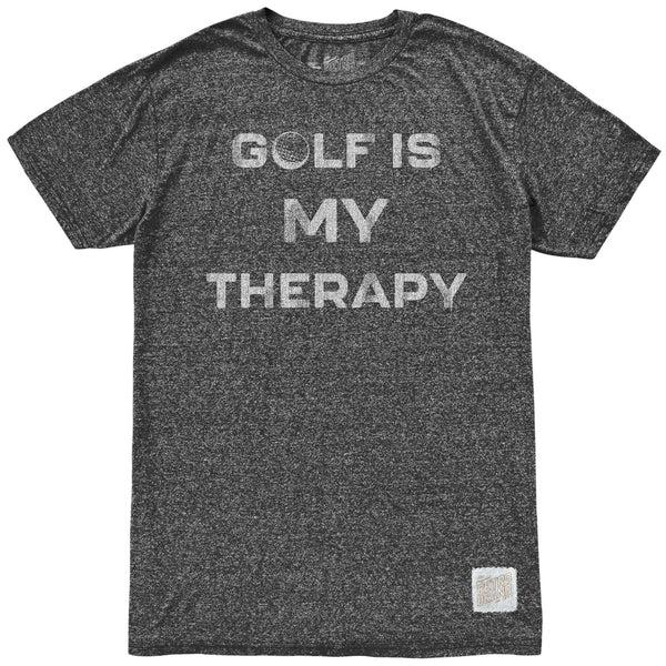 original retro brand Golf Is My Therapy Mock Twist Tee