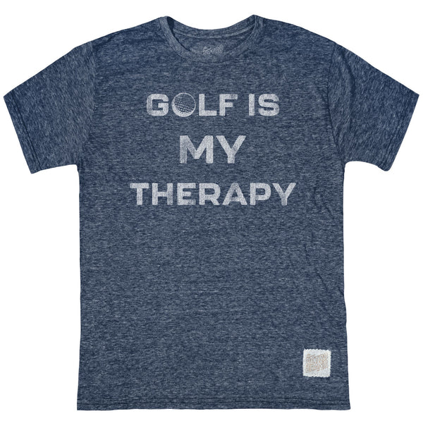 original retro brand Golf Is My Therapy Tri-Blend Tee