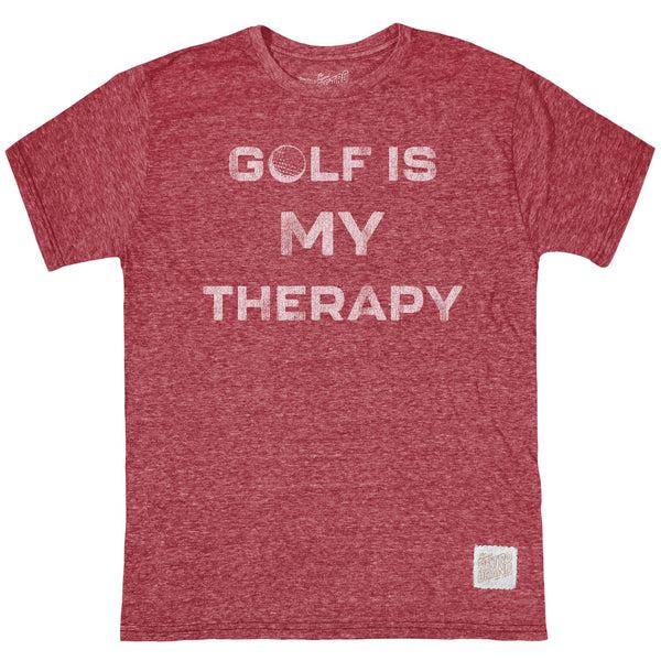 original retro brand Golf Is My Therapy Tri-Blend Tee