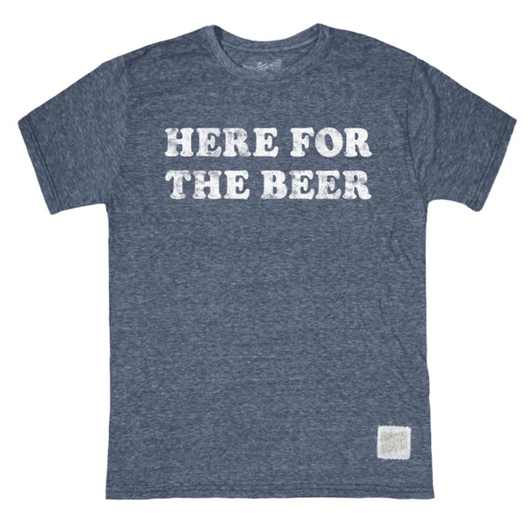 original retro brand Here for the Beer Tri-Blend Tee