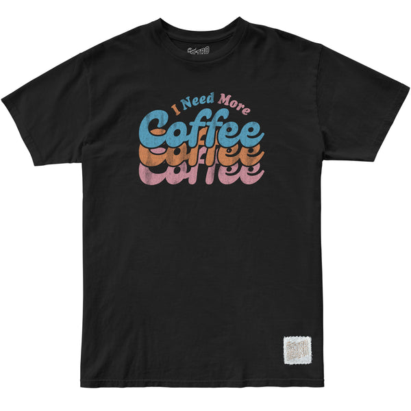 original retro brand I Need More Coffee 100% Cotton Tee
