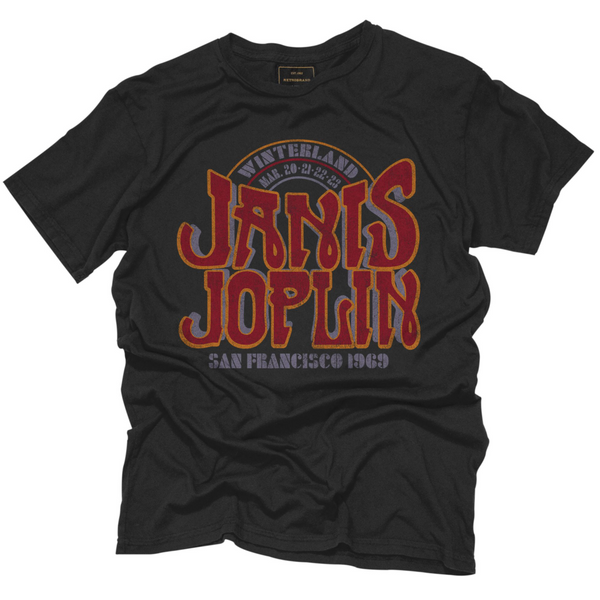 original retro brand Janis Joplin San Francisco '69 Black Label Tee