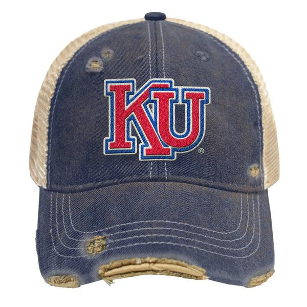 original retro brand Kansas Jayhawks Trucker Cap Hat
